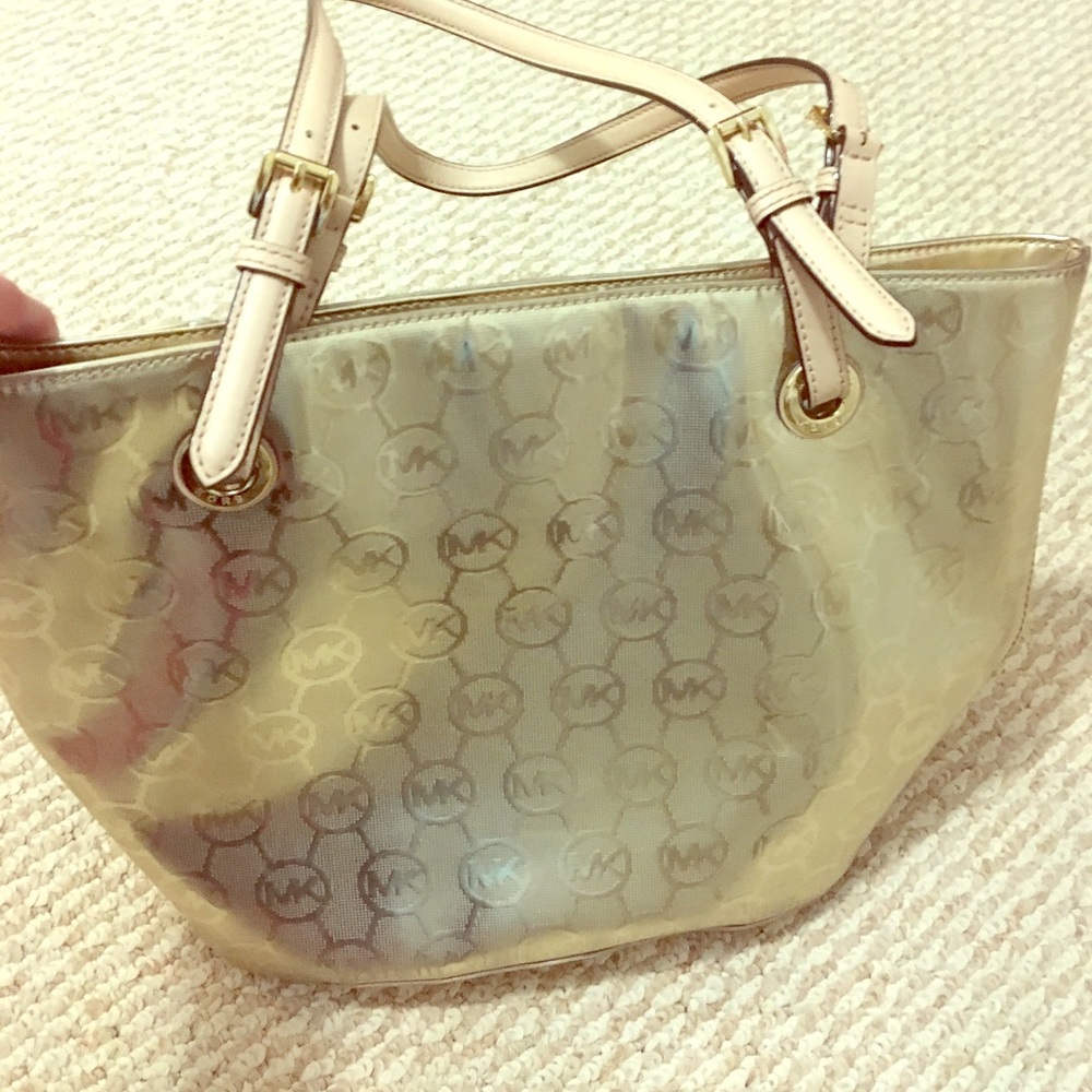Michael Kors metallic signature purse